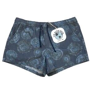 NWT Toad & Co Womens Size XL Boundless Shorts in True Navy Tie Dye Elastic Waist